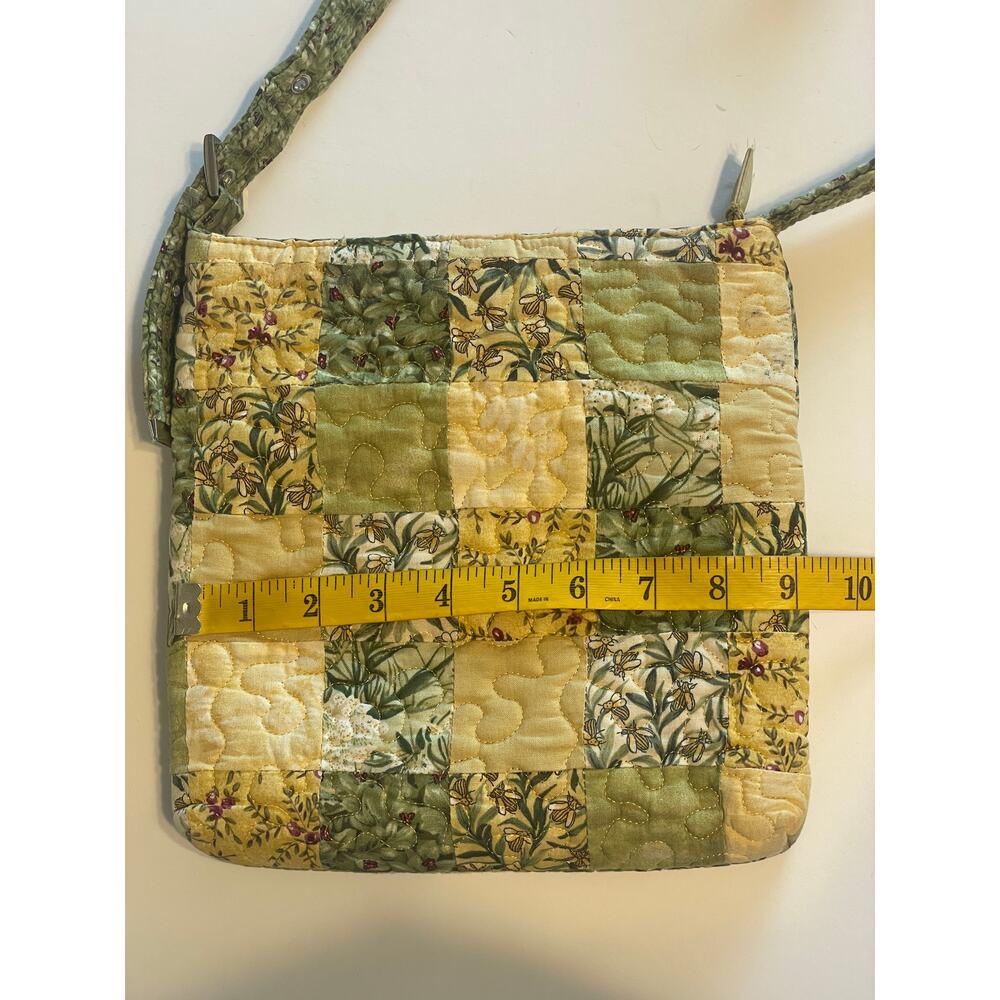 Donna Sharp Patchwork Crossbody Bag Yellow & Gree… - image 8